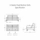 VIOLET 2.5 Seat Dual Electric Recliner Sofa L170-200 VIOLET 2.5 Seat Dual Electric Recliner Sofa L170-200